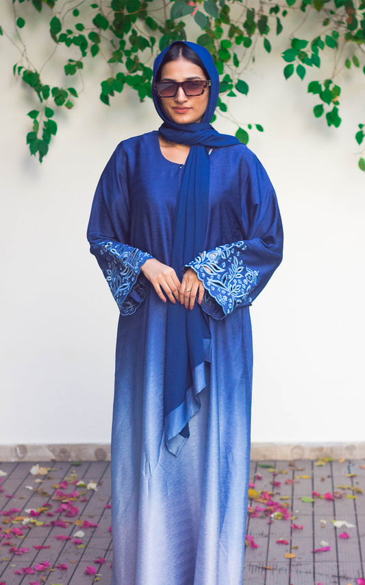 The Artisan Shade: Naada Abaya with Crafted Sleeves