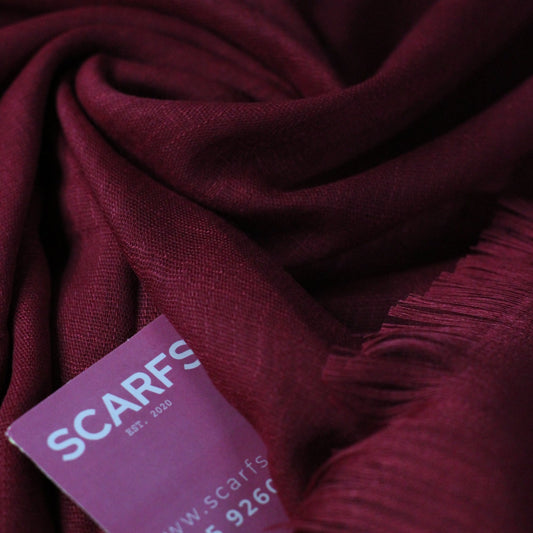 Turkish Lawn - Maroon -SCARFS.PK