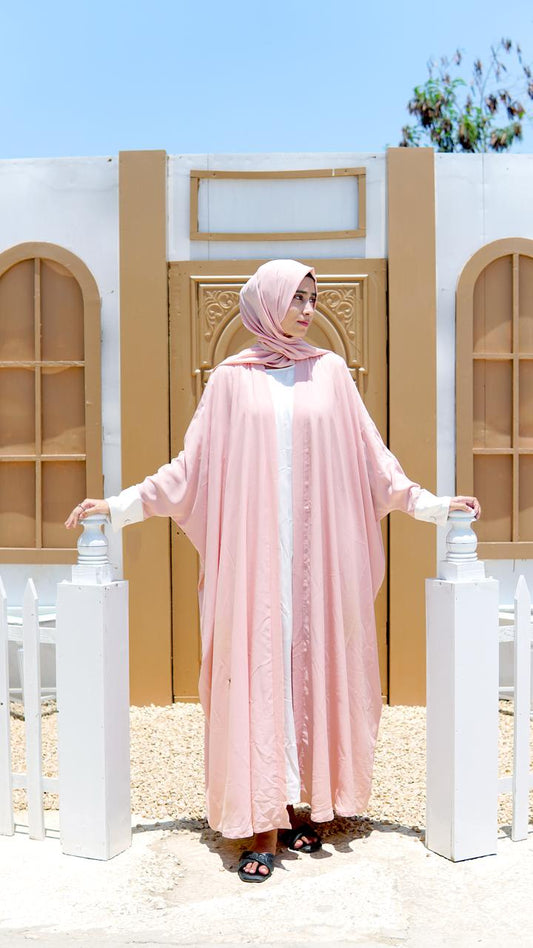 Breeze Elegance Abaya – With White Inner & Scarf