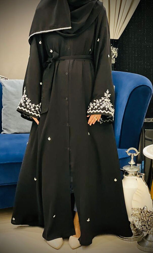 Premium Naada Abaya with Handwork Embellishments