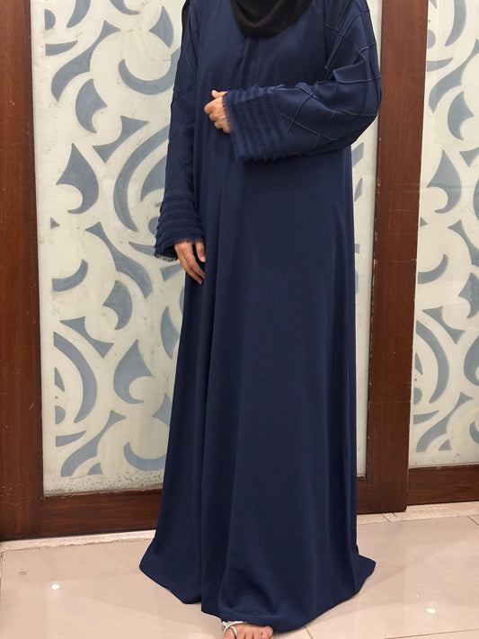 Fringe & Pellet Sleeve Abaya – Korean Georgette Fabric