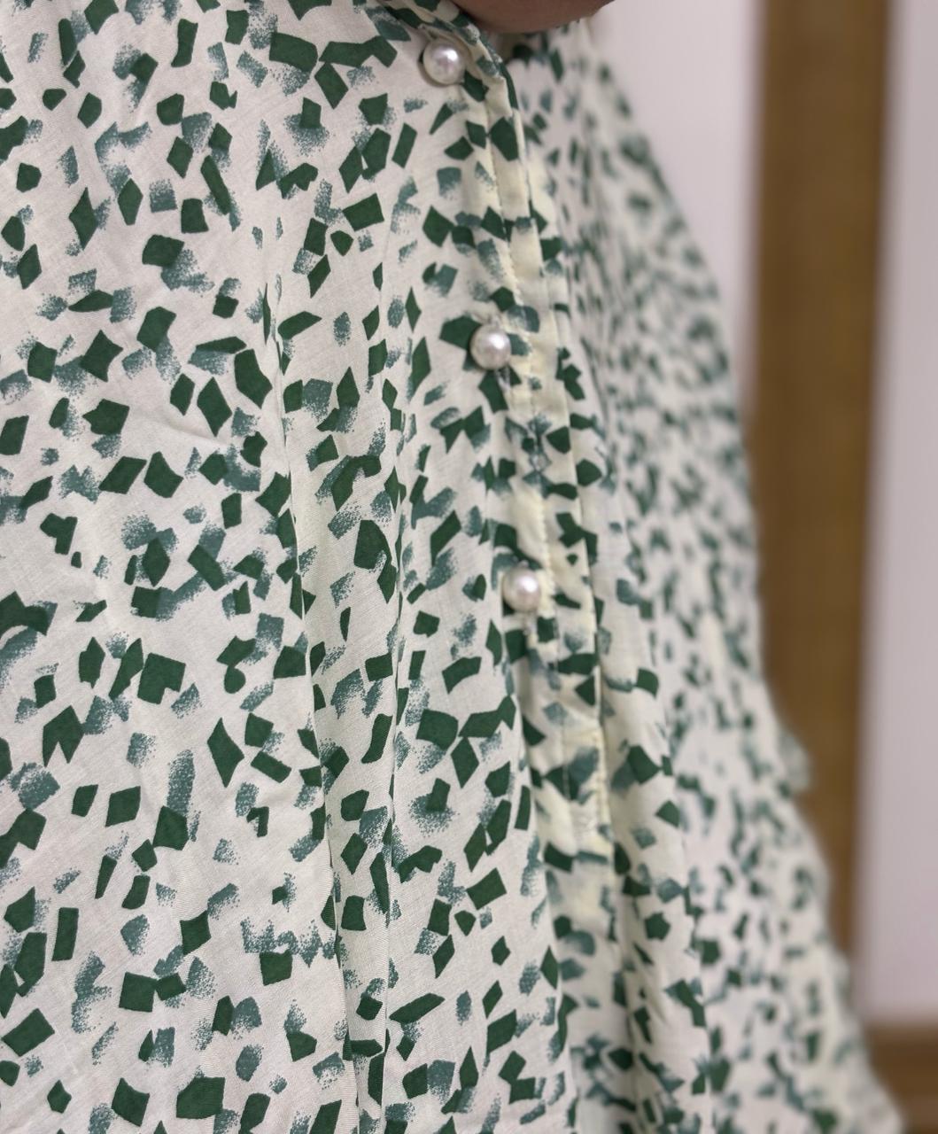 Elegant Pearl Button Namaz Chadar – Summer Linen Comfort